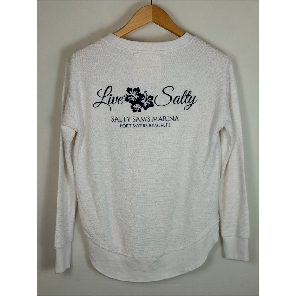 Live Salty Salty Sam's Marina Fort Myers Beach Florida Sweatshirt Small